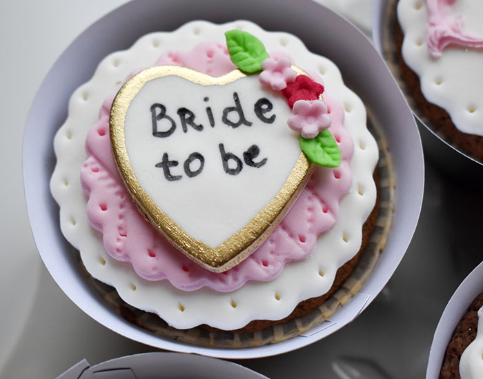 Bridal shower cup cakes